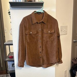 Velvet Heart Brown Corduroy Button-Up Jacket